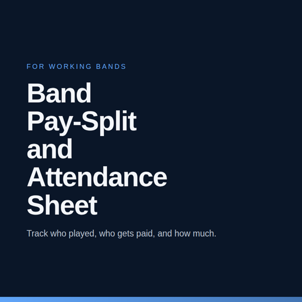 Band Pay-Split and Attendance Sheet
