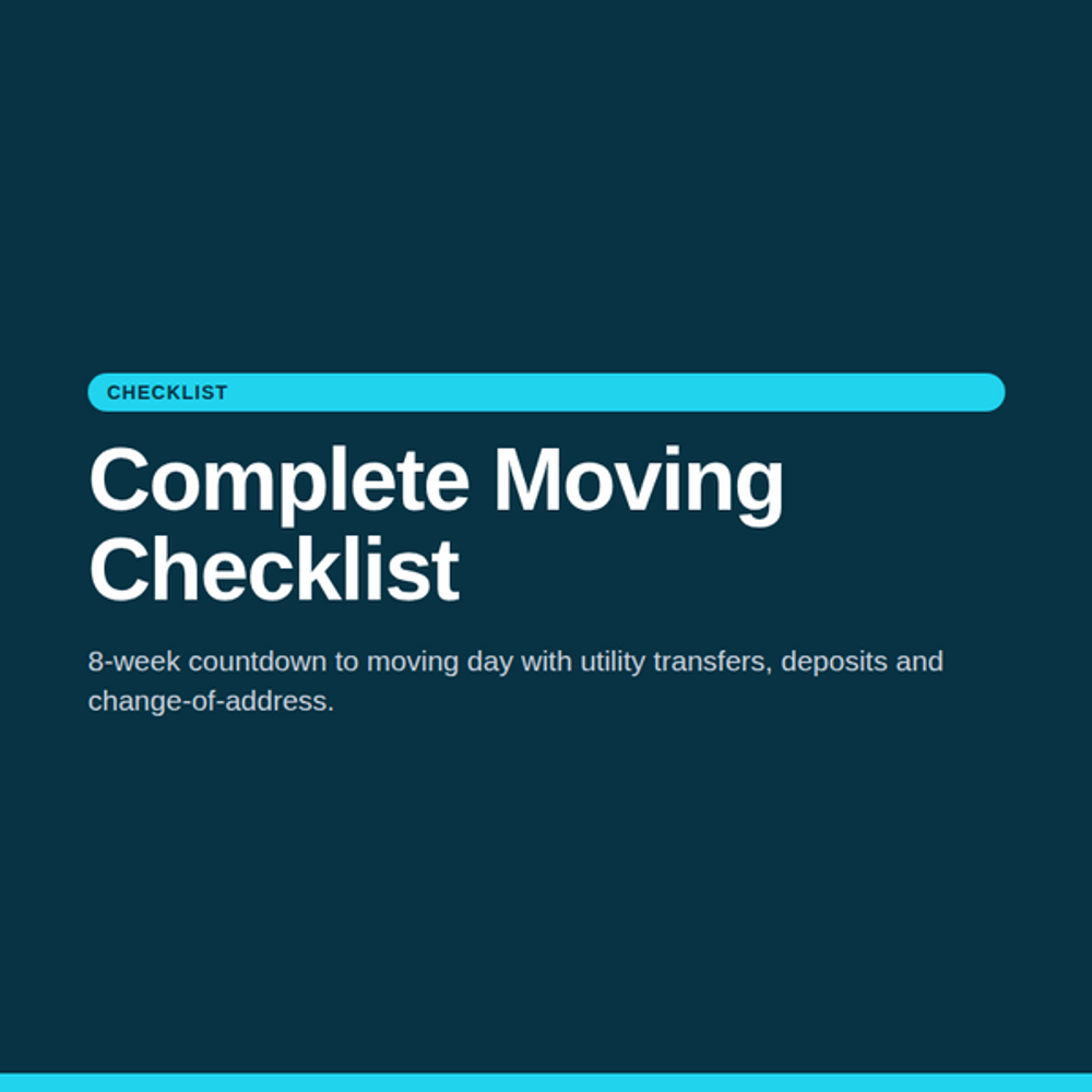 Complete Moving Checklist