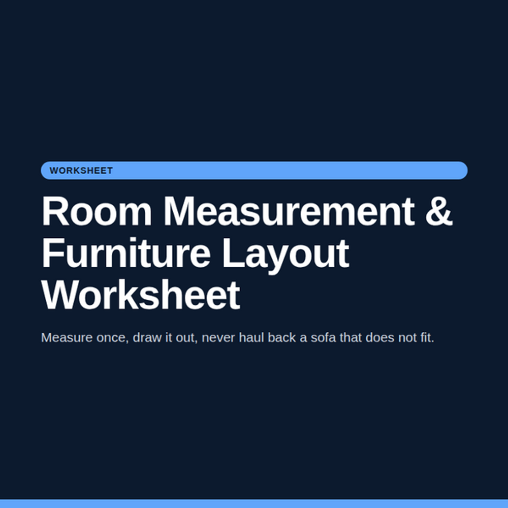 Room Measurement & Furniture Layout Worksheet